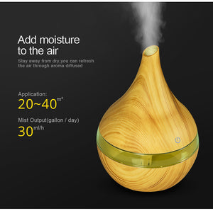 300ml USB Electric Aroma air diffuser wood grain Ultrasonic