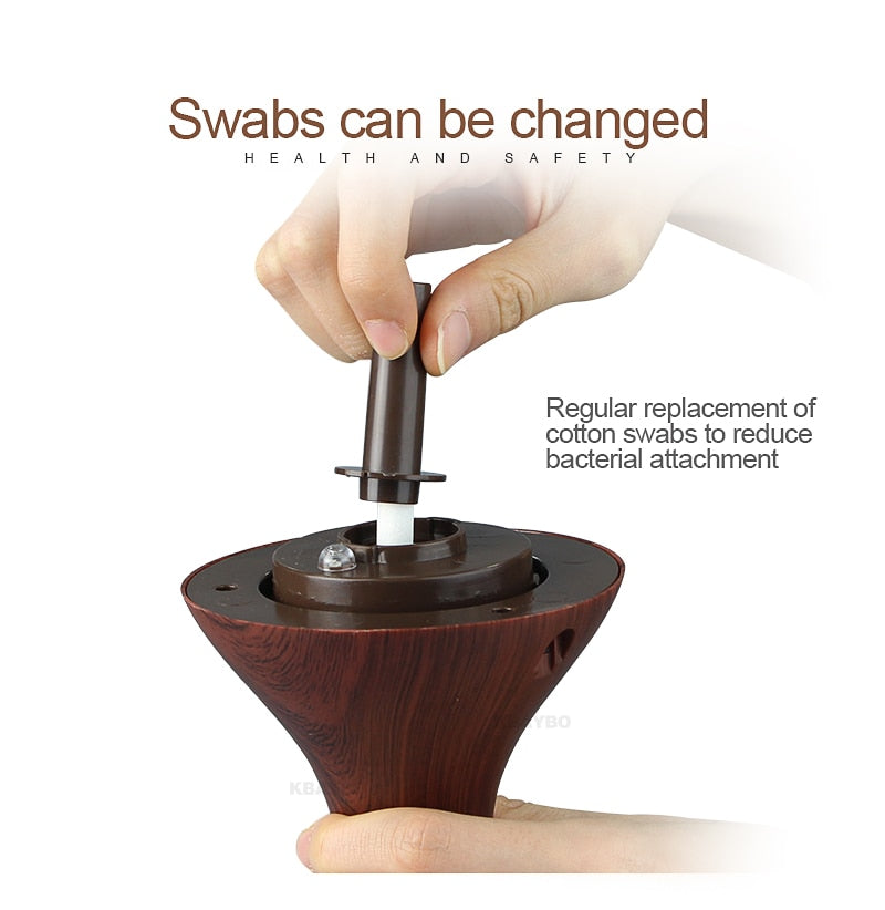 300ml USB Electric Aroma air diffuser wood grain Ultrasonic
