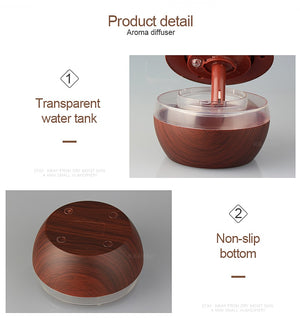 300ml USB Electric Aroma air diffuser wood grain Ultrasonic