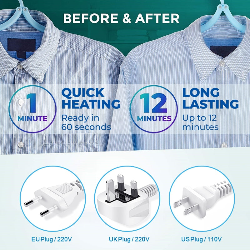 Mini Steam Iron Handheld dry Cleaning Brush Clothes