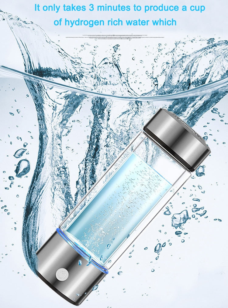500ML Portable Hydrogen Generator Water Filter Ionizer Pure H2