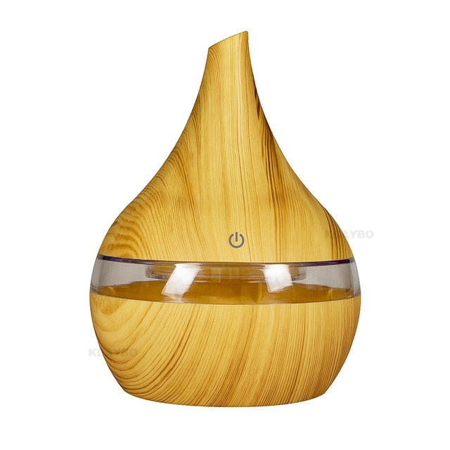 300ml USB Electric Aroma air diffuser wood grain Ultrasonic